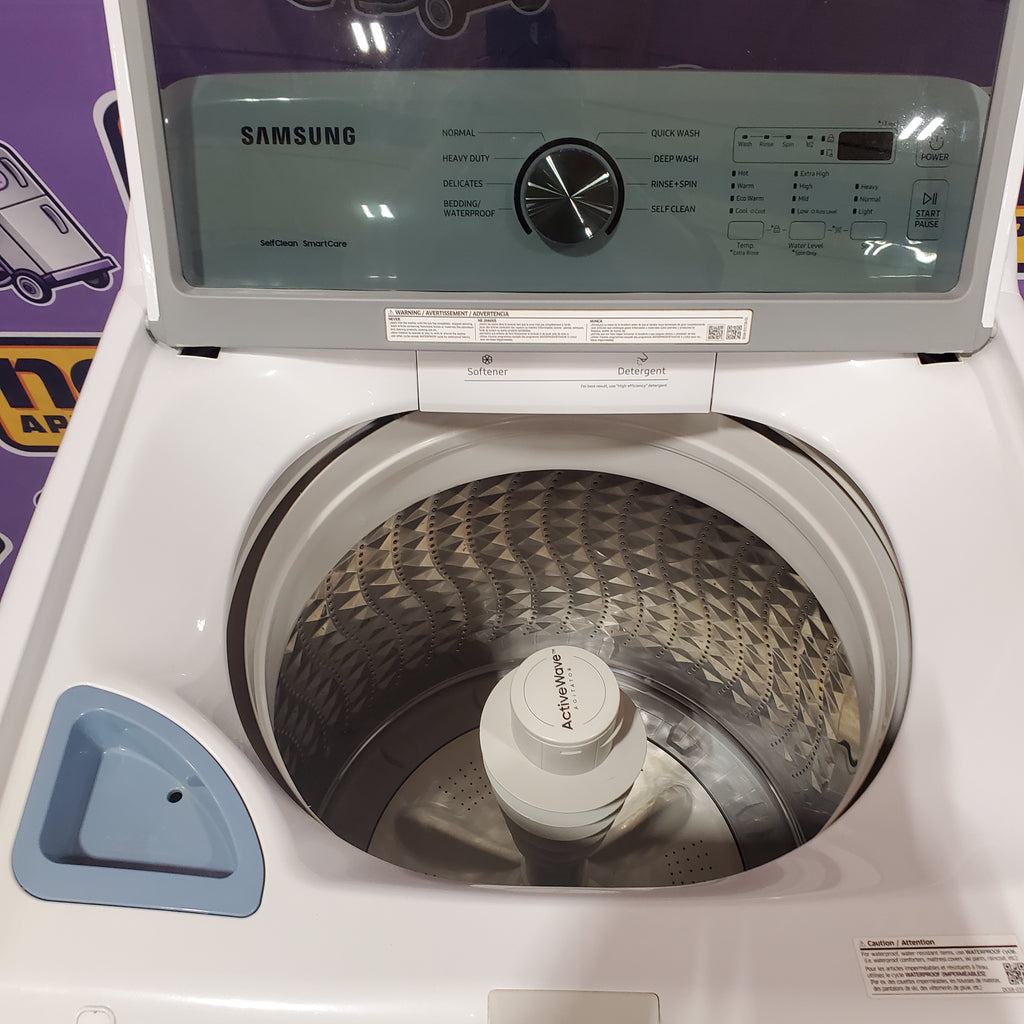 Pictures of Samsung 4.4 cu. ft. Top Load Washer with ActiveWave™ Agitator and Soft-Close Lid in White 1CR05056 - WA44A3205AW - Certified Refurbished - Neu Appliance Outlet - Discount Appliance Outlet in Austin, Tx