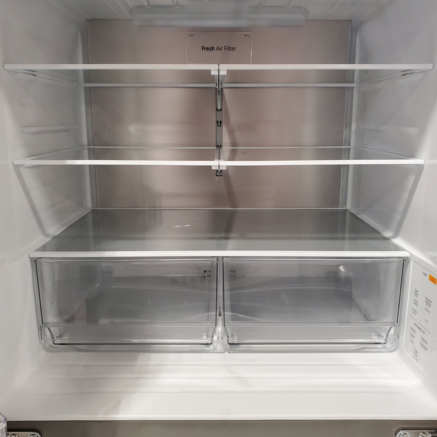 LG 29 cu. ft. Smart Standard-Depth MAX™ 4-Door French Door Refrigerator with Full-Convert Drawer™ in Print Proof Stainless Steel 22134SD232 - LF29H8330S - Scratch & Dent (Moderate)