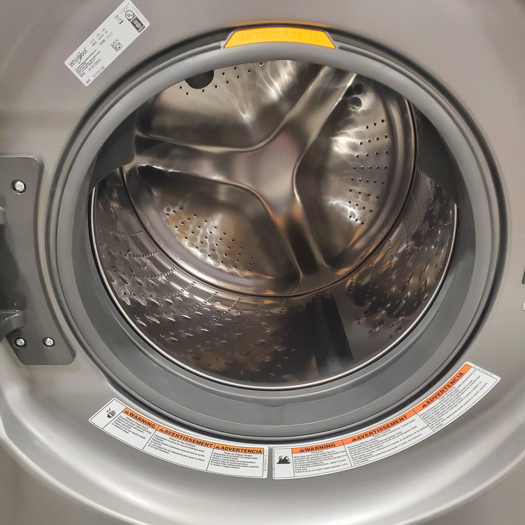 Pictures of Whirlpool Radiant Silver 4.5 cu. ft. Smart Front Load ENERGY STAR® Washer with FreshFlow™ Vent System 19SD020 - WFW5720RR - Open Box - Neu Appliance Outlet - Discount Appliance Outlet in Austin, Tx