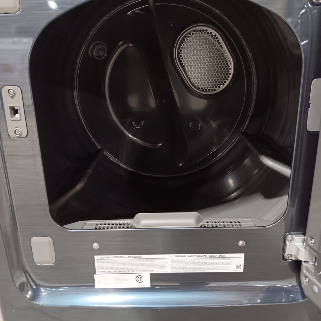 Samsung Brushed Navy Blue 7.4 cu. ft. Smart Vented Electric Dryer with Pet Care Dry and Steam Sanitize+ 6SD083 - DVE54CG7150D - Scratch & Dent (Minor)