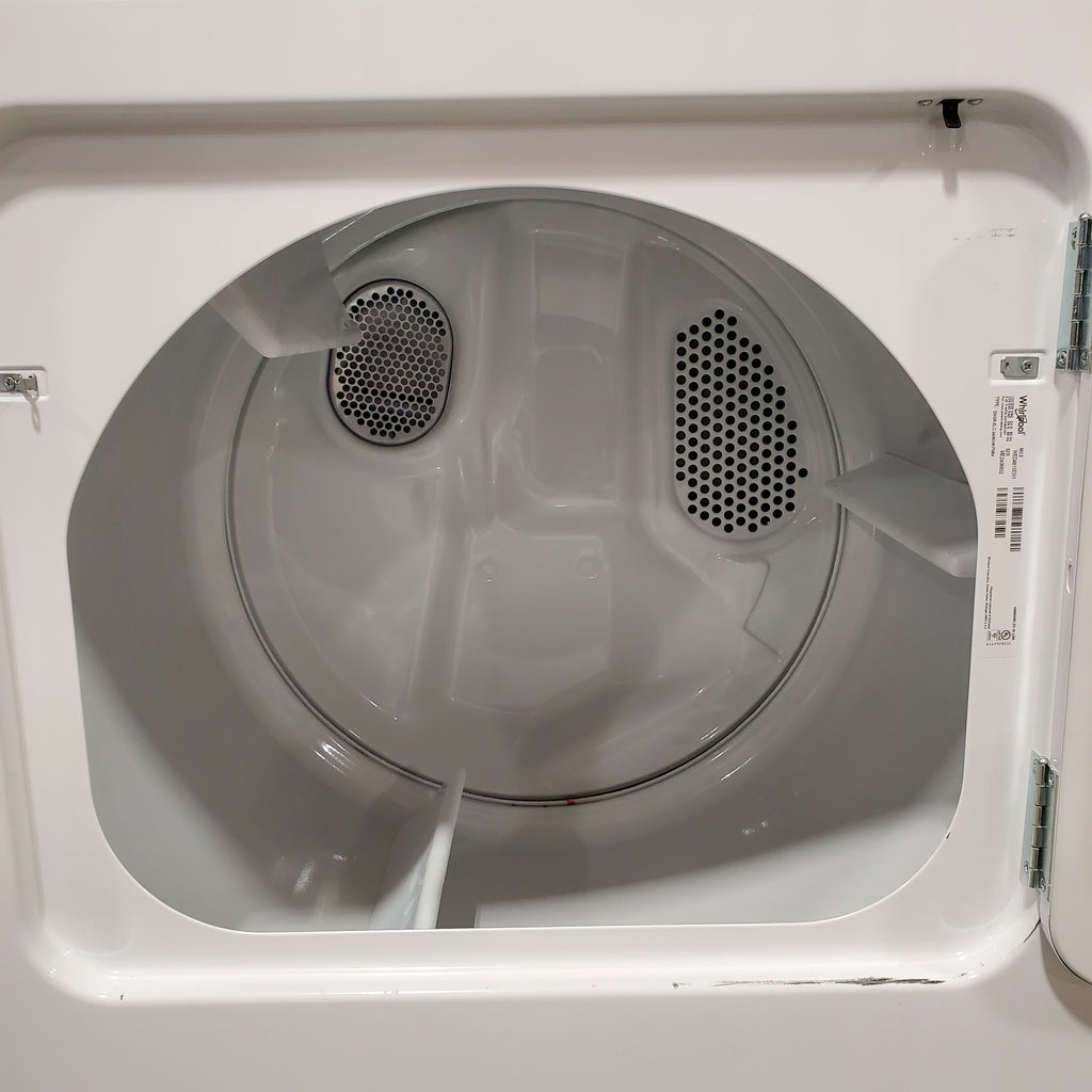 Whirlpool 3.8–3.9 Cu. Ft.  Top Load Washer with  2 in 1 Removable Agitator and Soil Level Selection WTW4957PW - Open Box and Whirlpool 7-cu ft Vented Electric Dryer 16049 - WGD4815EW - Scratch & Dent (Minor)
