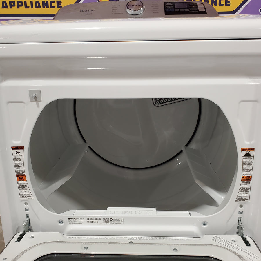 Maytag Pet Pro 7.4-cu ft Vented Electric Dryer with Steam Cycle in White 22132SD119 - MED7205RW - Scratch & Dent (Minor)