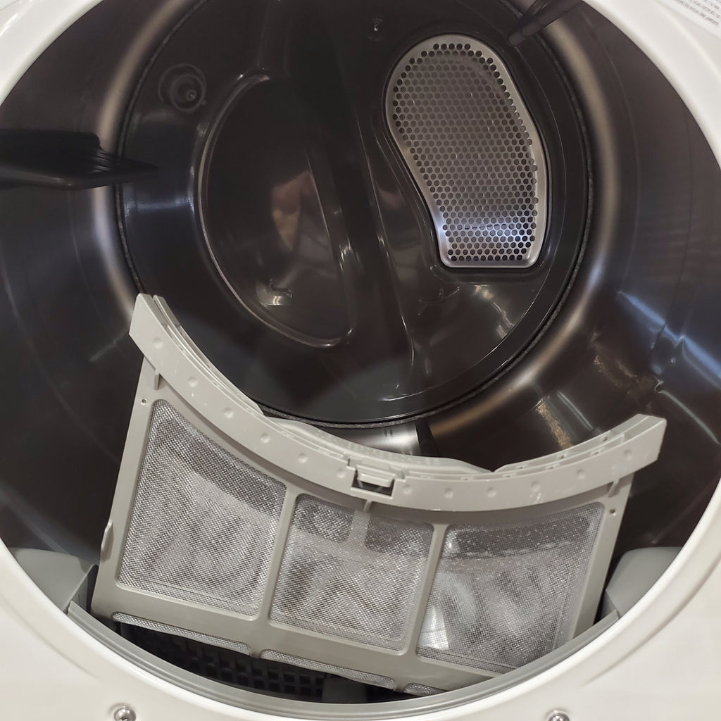 Samsung 7.5 Cu. Ft. Stackable Smart Electric Dryer with Steam and Sensor Dry in Ivory 22131SD88 - DVE50BG8300EA3 - Scratch & Dent - Minor (Copy)