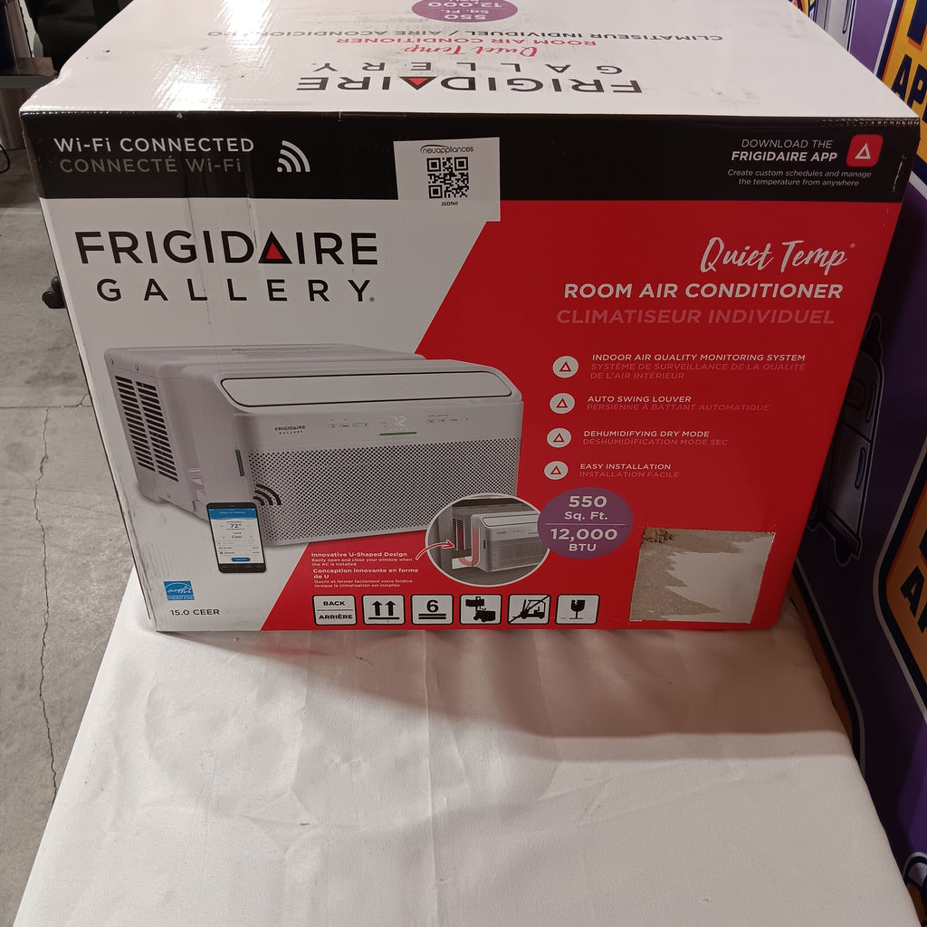 Frigidaire Gallery 12,000 BTU U-Shape Window Room Air Conditioner with Inverter and Wi-Fi (Energy Star) 3SD571 - GHWQ125WD1 - New in Box