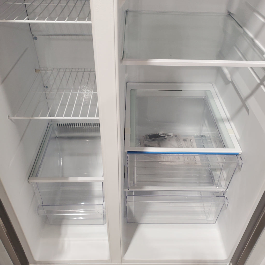 Frigidaire 25.6 cu. ft. ENERGY STAR Side by Side Refrigerator with Exterior Water and Ice Dispenser in Stainless Steel 20231SD239 - FRSS2623AS - Scratch & Dent (Minor)