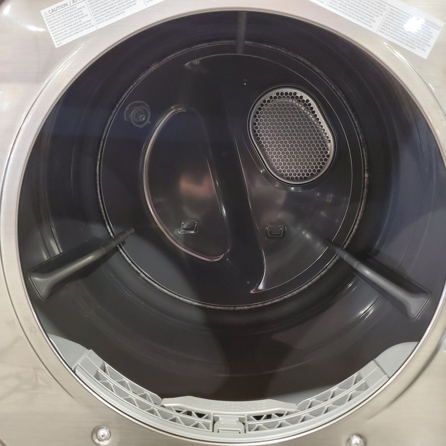 Samsung 4.5 cu. ft. Large Capacity Smart Front Load Washer with Super Speed Wash in Platinum WF45B6300AP - Scratch & Dent (Minor) and Samsung 7.5 cu. ft. Front Load Electric Dryer with Steam 16272 - DVE45B6300P - Scratch & Dent (Minor)