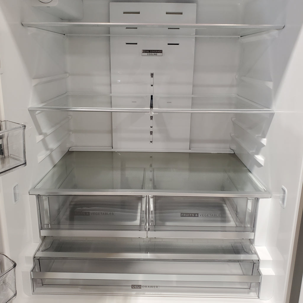 Pictures of Whirlpool French Door Refrigerator in Fingerprint Resistant Stainless Finish with In-Door Water and Ice Maker - 30 cu. ft. 22134SD229 - WRFF3536SZ - Scratch & Dent (Moderate) - Neu Appliance Outlet - Discount Appliance Outlet in Austin, Tx