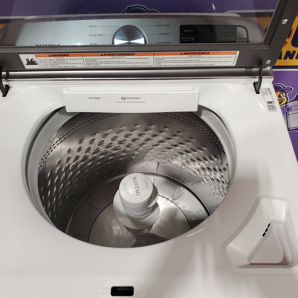 Pictures of Maytag 5.2 Cu. Ft. Top Load Agitator Washer with Extra Power and Smart Appliance MTW6205RW - Open Box and Maytag 7.4 Cu. Ft. Top Load Electric Dryer with Extra Power and Advanced Moisture Sensing 16124 - MED6205RW - Open Box - Neu Appliance Outlet - Discount Appliance Outlet in Austin, Tx