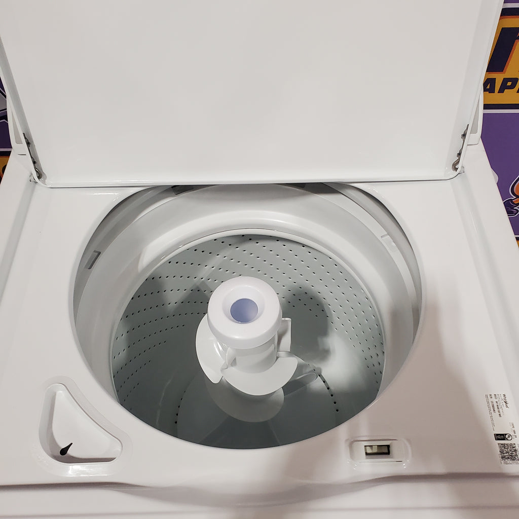 Pictures of Whirlpool Top Load 3.5 Cu. Ft. Washer with Deep Water Wash Option WTW4816FW - Open Box and Whirlpool Vented 7.0 Cu. Ft. Electric Dryer 16123 - WED4815EW - Open Box - Neu Appliance Outlet - Discount Appliance Outlet in Austin, Tx