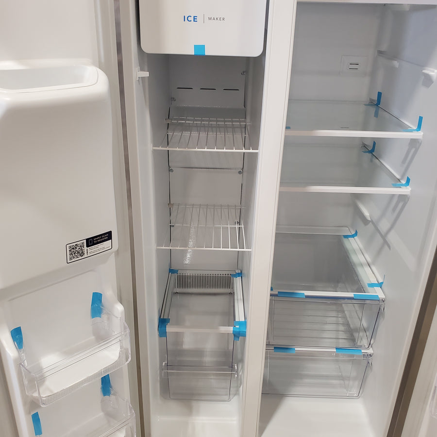 Frigidaire 33" Wide 22.3 cu. ft. ENERGY STAR Side by Side Refrigerator Stainless Steel with Exterior Water and Ice Dispenser FRSS2323AS - Open Box