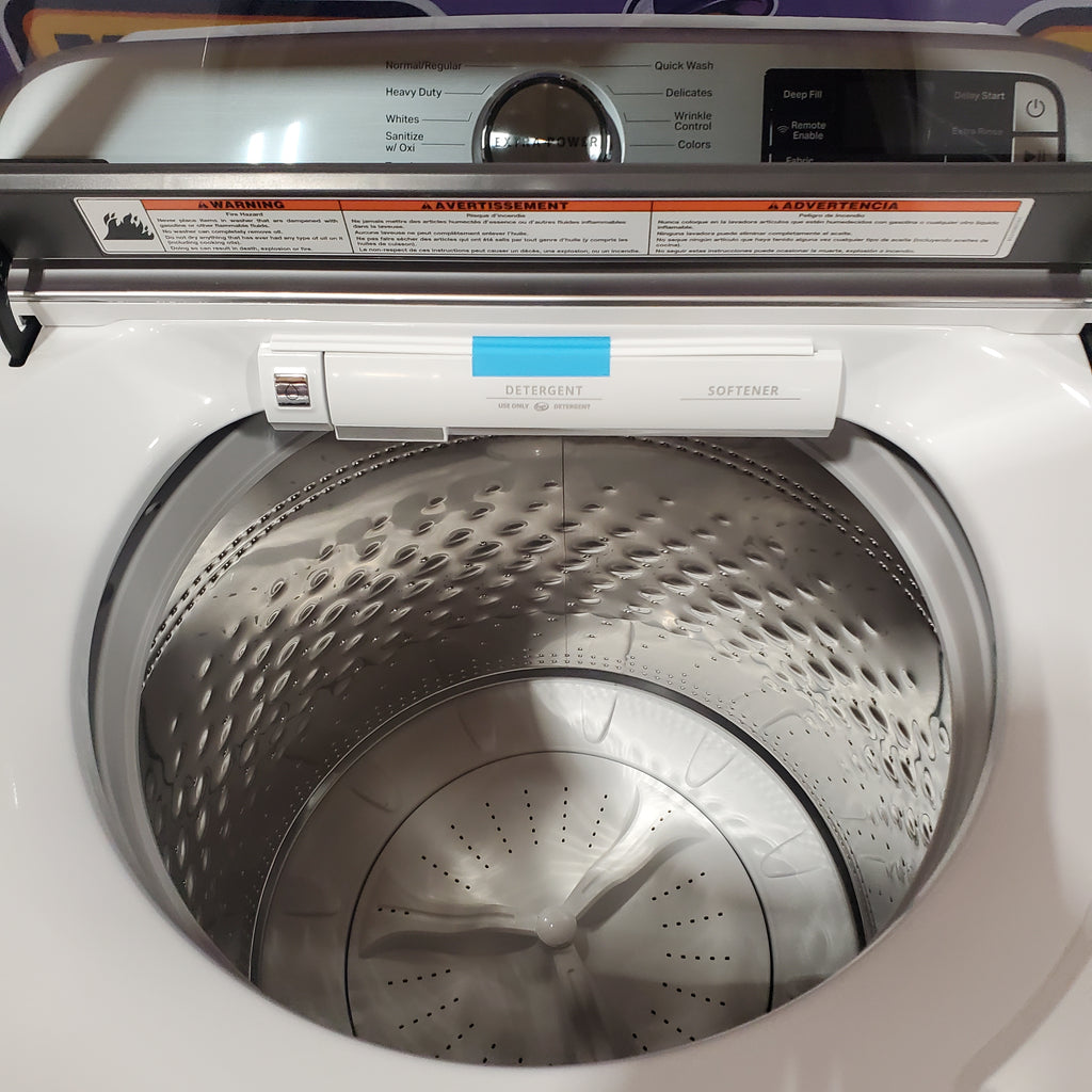 Maytag 5.3 cu. ft. Smart Top Load Washer with Extra Powe  MVW7232HW3 - Scratch & Dent (Minor) and Maytag Smart 7.4 cu. ft. Electric Dryer with Extra Power and Advanced Moisture Sensing 16066 - MED6230HW - Scratch & Dent (Minor)