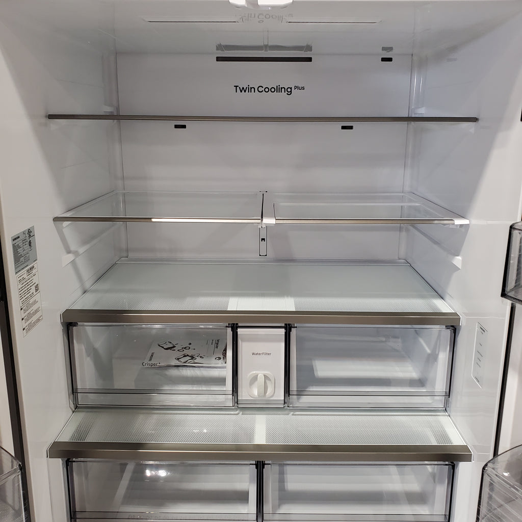 Pictures of Samsung Bespoke Stainless Steel 3 Door French Door 30 Cu. Ft. Refrigerator with EZ Open Handle and Dual Ice Makers 22134SD235 - RF30BB6200QL - Scratch and Dent (Major) - Neu Appliance Outlet - Discount Appliance Outlet in Austin, Tx