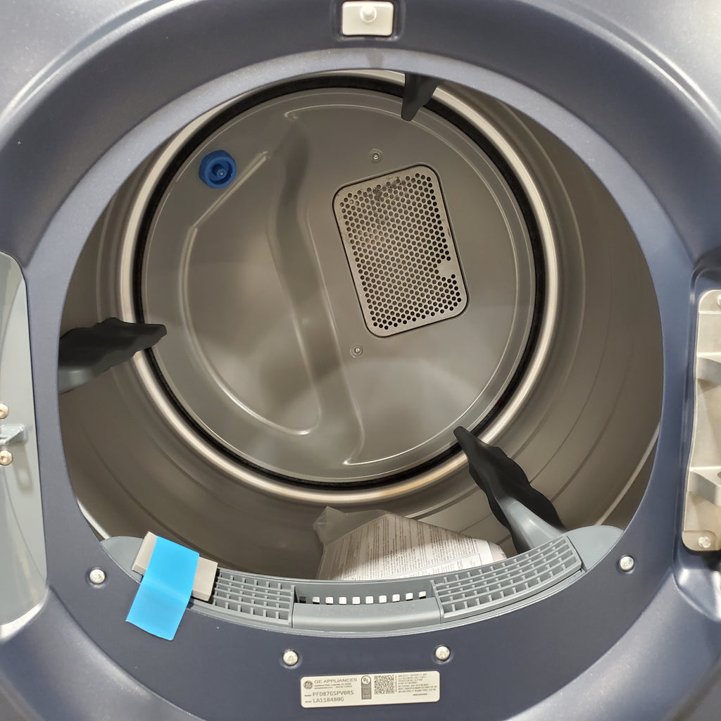 Pictures of GE Profile™ 7.8 cu. ft. Capacity Smart Front Load Gas Dryer with Steam and Sanitize Cycle GE9928 - PFD87GSPVRS - New In Box - Neu Appliance Outlet - Discount Appliance Outlet in Austin, Tx