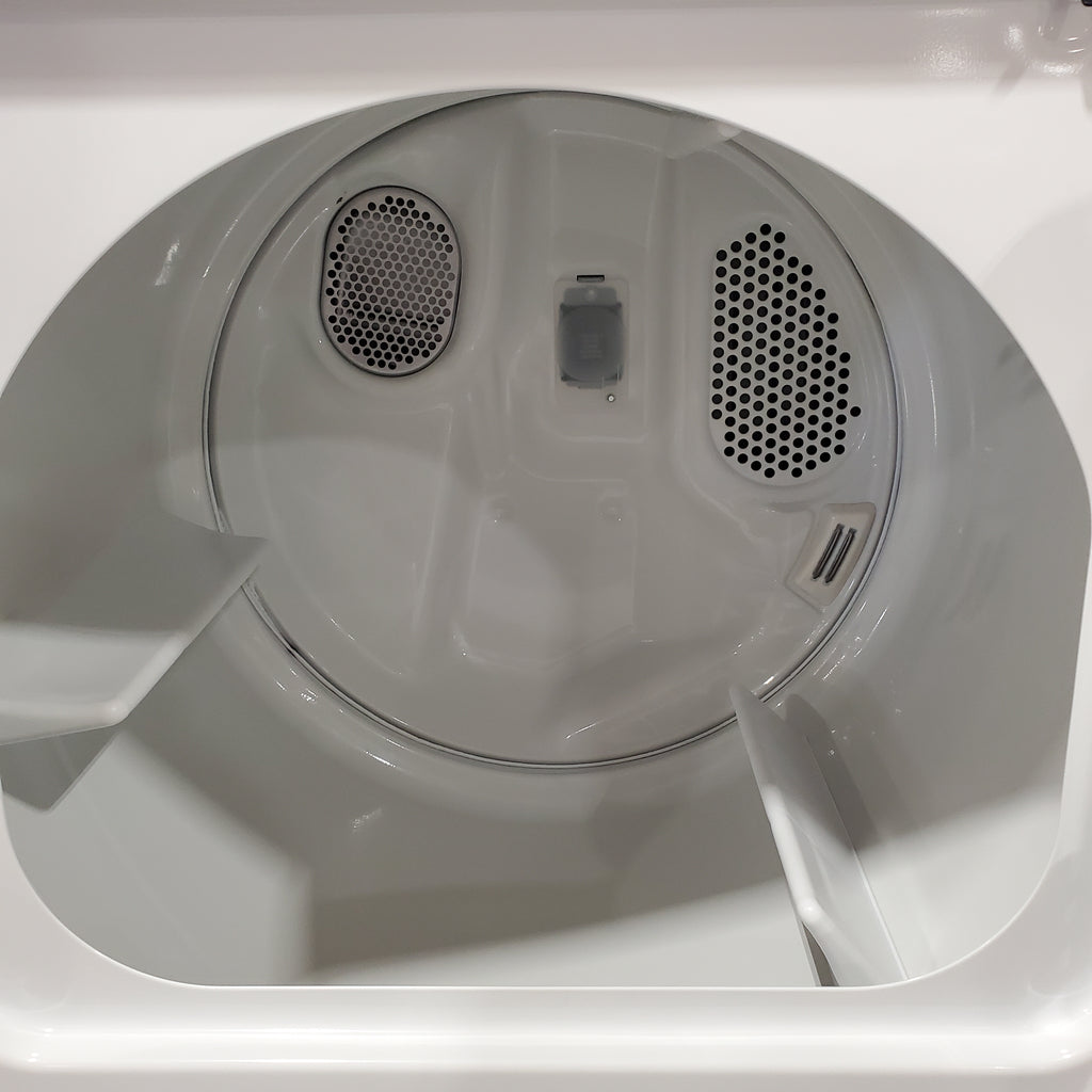 Pictures of Maytag Top Load 4.8 cu ft Washer with Deep Fill and Slow-Close Glass Lid MVW6200KW - Scratch & Dent (Moderate) and Maytag 7.0 cu. ft Top Load Gas Dryer with Moisture Sensing 16222 - MGD6200KW - Scratch and Dent (Major) - Neu Appliance Outlet - Discount Appliance Outlet in Austin, Tx