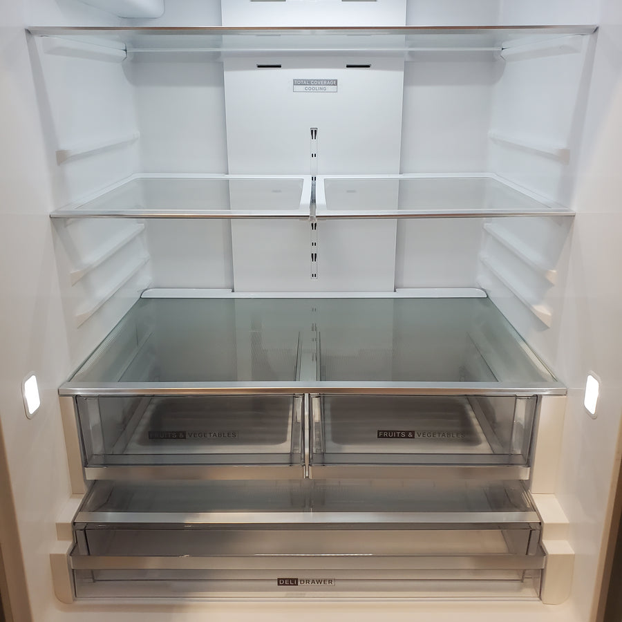 Whirlpool French Door 30 cu ft Refrigerator in Fingerprint Resistant Stainless Finish with In-Door Water and Ice Maker - 30 cu. ft. WRFF3536SZ - Scratch & Dent (Major)