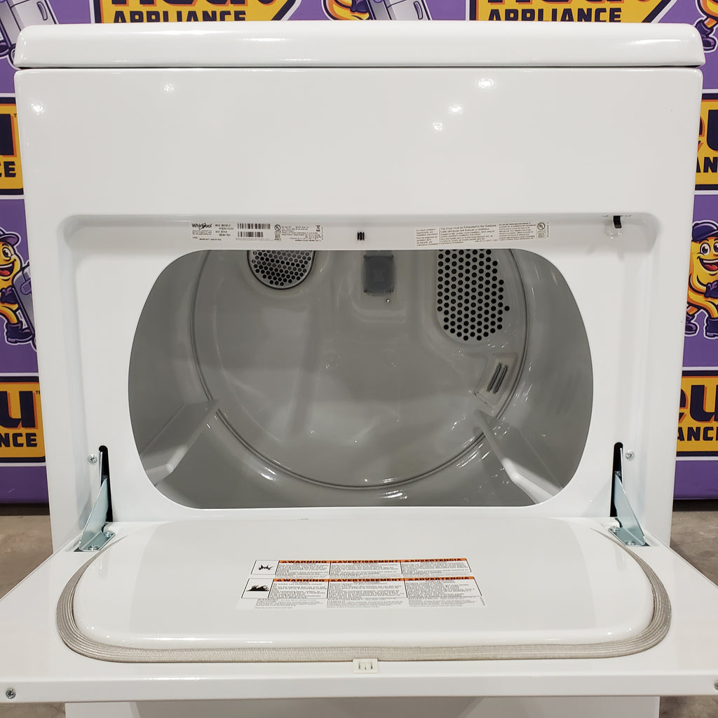 Whirlpool 7.0 Cu. Ft. Gas Moisture Sensing Dryer with Hamper Door 6SD96 - WGD5010LW - Scratch and Dent (Minor)
