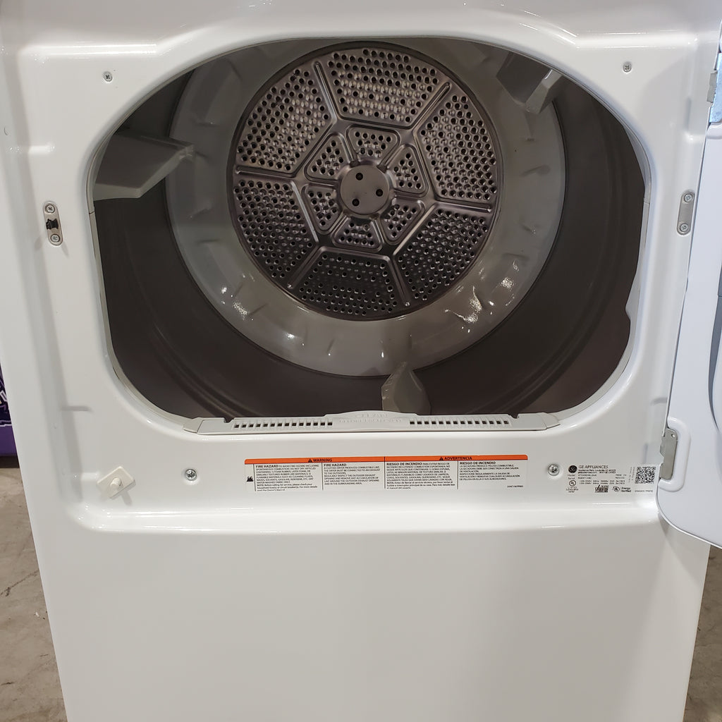 Pictures of GE White Electric Aluminized Alloy Drum 7.2 Cu. Ft. Capacity Dryer with Sensor Dry and Extended Tumble GTD45EASJWS - Certified Refurbished - Neu Appliance Outlet - Discount Appliance Outlet in Austin, Tx