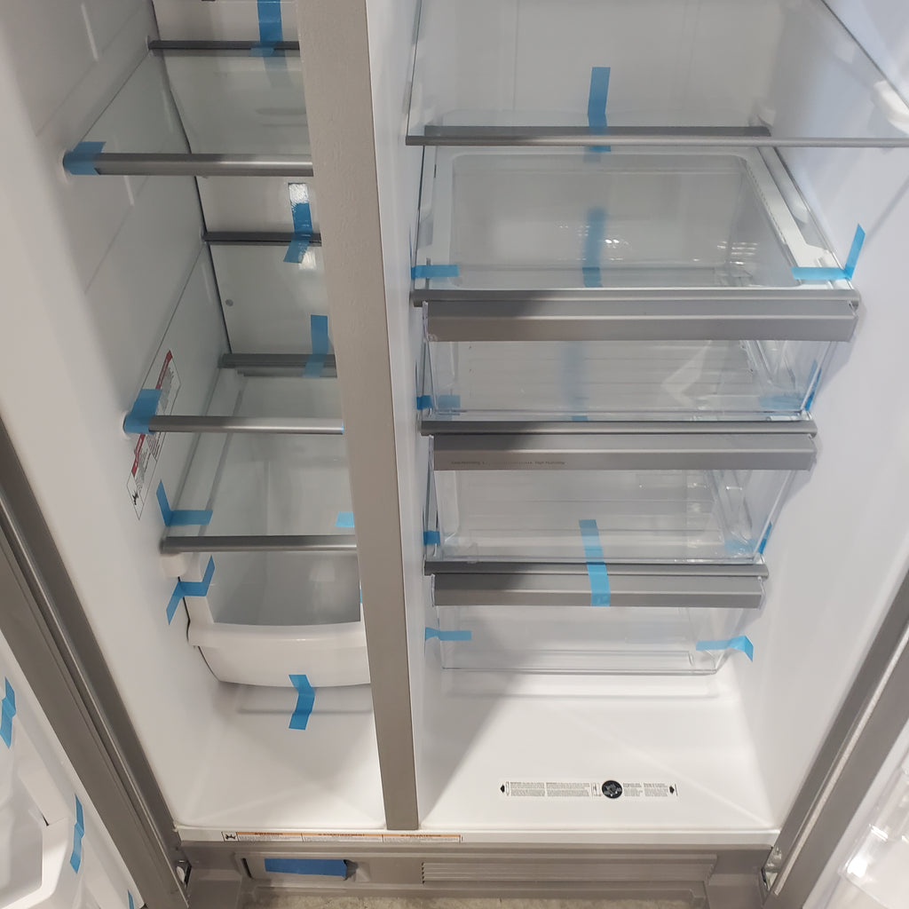 Whirlpool 33 Inch Wide Side by Side 21 Cu. Ft. Refrigerator with Can Caddy and Frameless Glass Shelves in Fingerprint Resistant Stainless Steel 3SD772 - WRS321SDHZ - Open Box