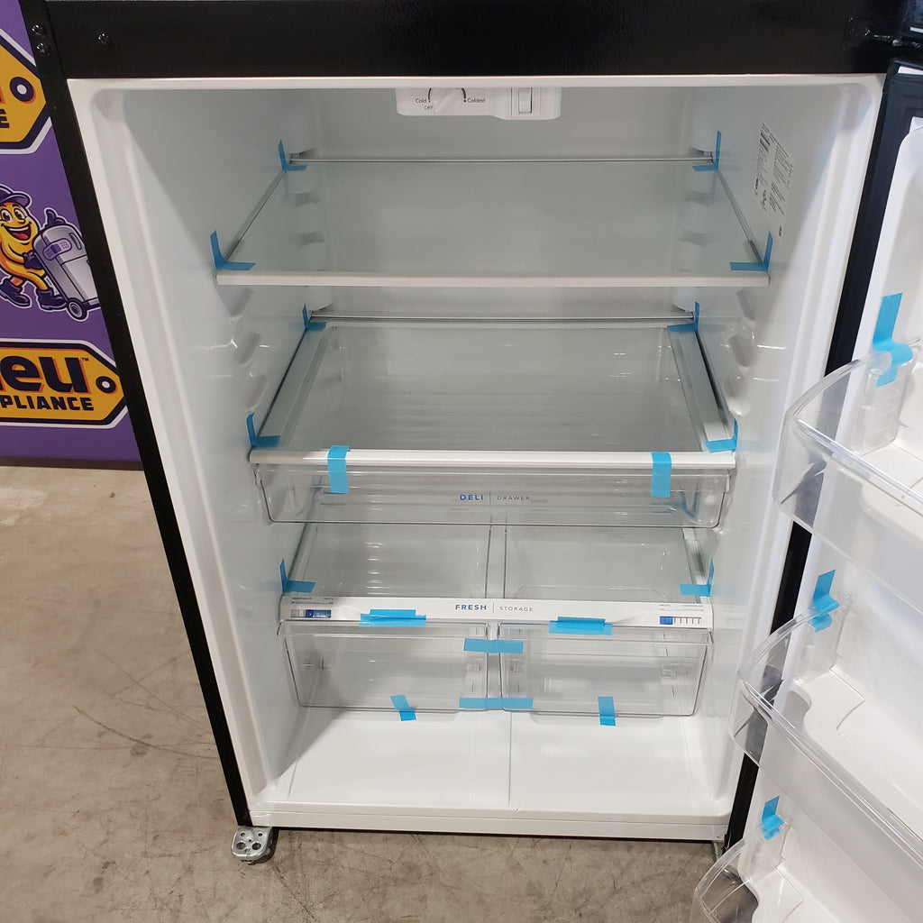 Pictures of Frigidaire Black 20 Cu. Ft. Garage Ready Top Freezer Refrigerator FFTR2045VB - Scratch & Dent - Minor - Neu Appliance Outlet - Discount Appliance Outlet in Austin, Tx