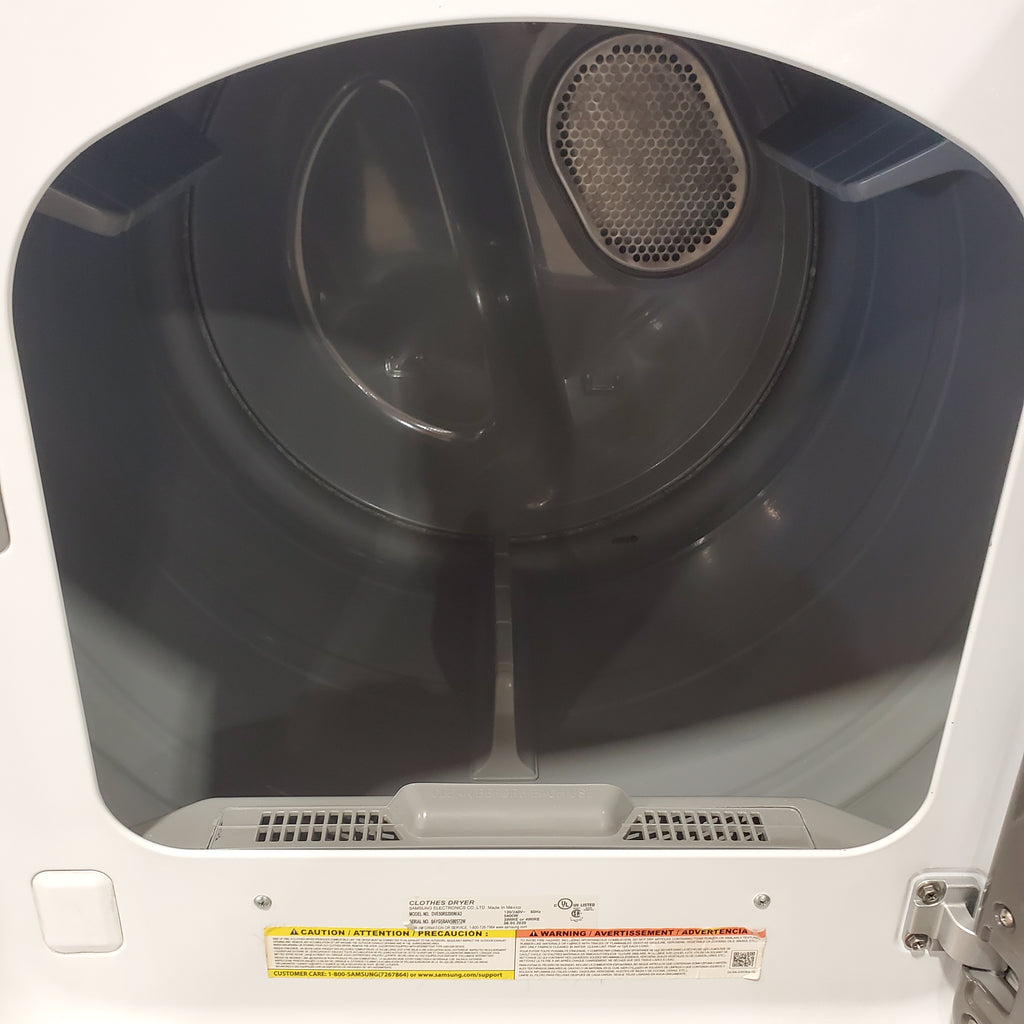 Samsung White Top Load 5.0 Cu. Ft. Washer with Active Water Jet 16096 - WA50R5200AW - Certified Refurbished and Samsung White Electric 7.4 Cu. Ft. Dryer with Sensor Dry 16085 - DVE50R5200W - Certified Refurbished