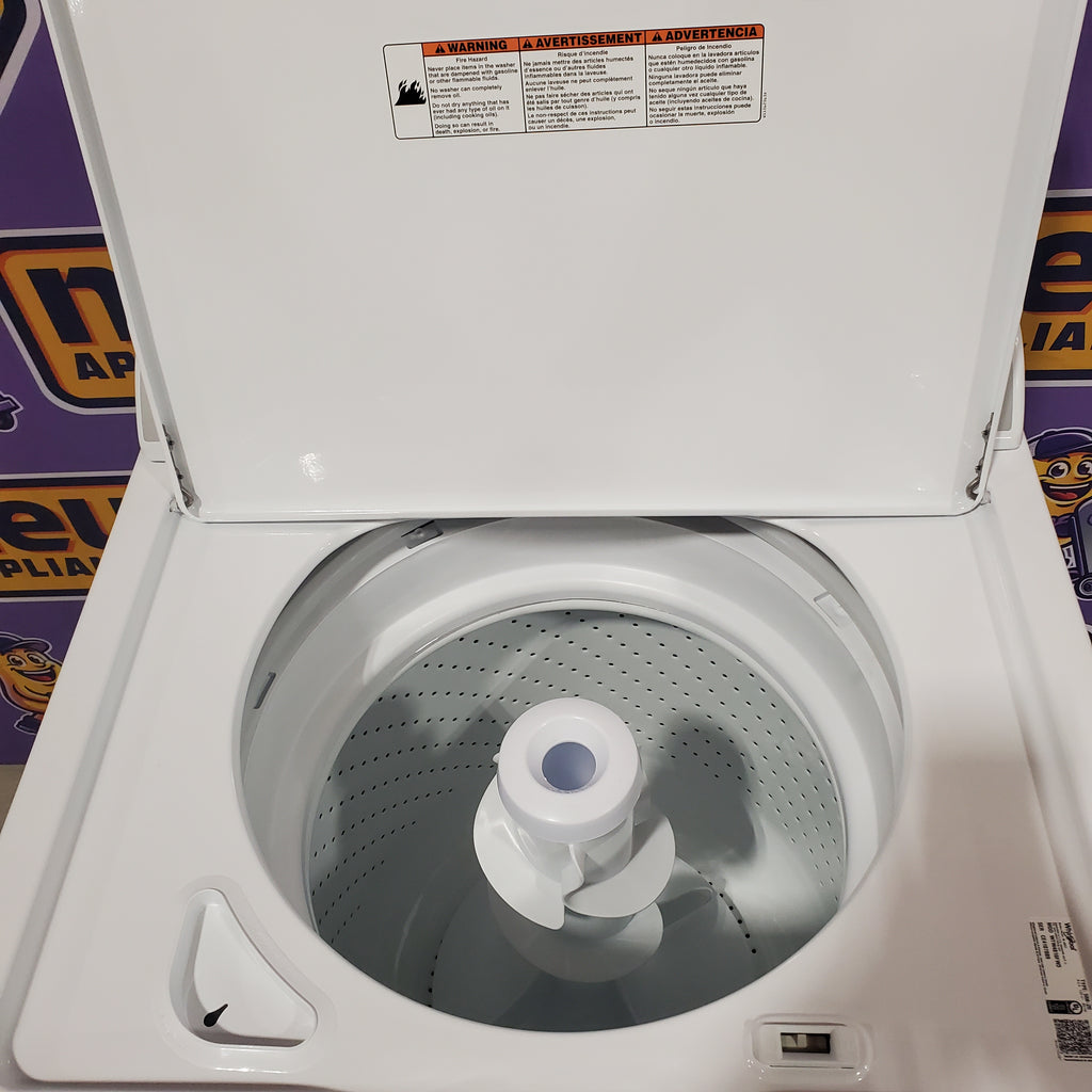 Pictures of Whirlpool Top Load 3.5 Cu. Ft. Washer with Deep Water Wash Option WTW4816FW - Open Box and Whirlpool Vented 7.0 Cu. Ft. Electric Dryer 16129 - WED4815EW - Open Box - Neu Appliance Outlet - Discount Appliance Outlet in Austin, Tx
