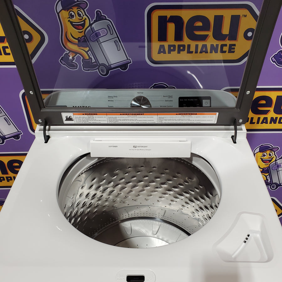 Maytag Top Load 4.8 cu ft Washer with Deep Fill and Slow-Close Glass Lid 30134SD169 - MVW6200KW - Scratch & Dent (Major)