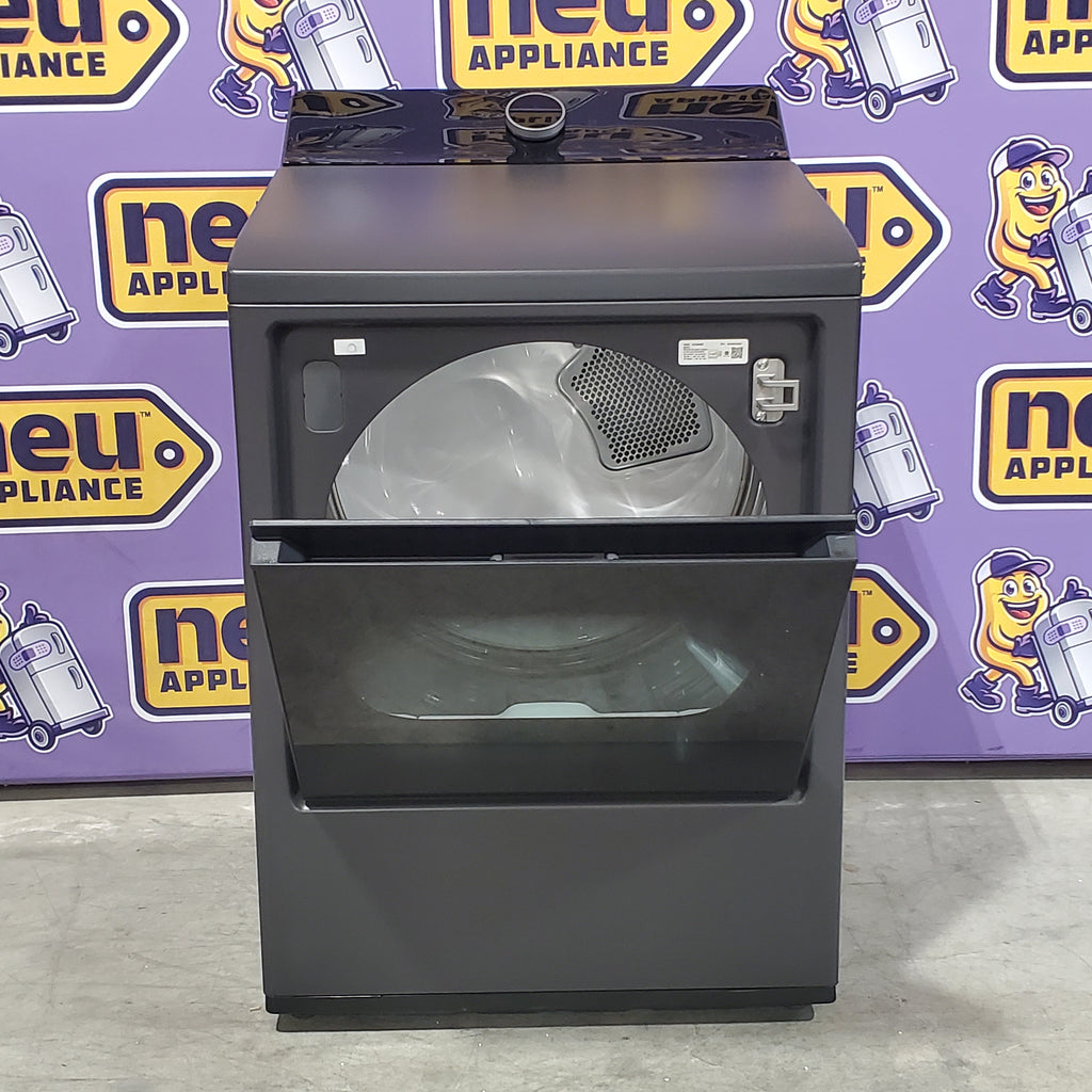 Pictures of LG 5.3 cu. ft. Smart Top Load Washer with 4-Way® Agitator and AI Sensing EasyUnload™ WT8405CB - New in Box and LG 7.3 cu. ft. Ultra Large Capacity Rear Control Electric Dryer with LG EasyLoad™ Door and TurboSteam™ 16117 - DLEX8600BE - Open Box - Neu Appliance Outlet - Discount Appliance Outlet in Austin, Tx