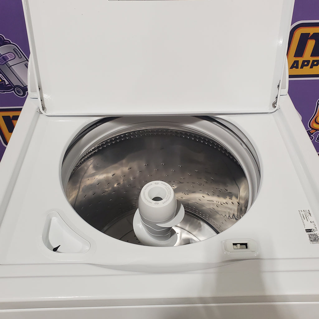 Pictures of Whirlpool Top Load 3.8 Cu. Ft. Washer with Soaking Cycles WTW4955HW and Whirlpool Top Load Electric 7.0 Dryer with AutoDry Drying System WED4950HW - Scratch and Dent (Minor) - Neu Appliance Outlet - Discount Appliance Outlet in Austin, Tx
