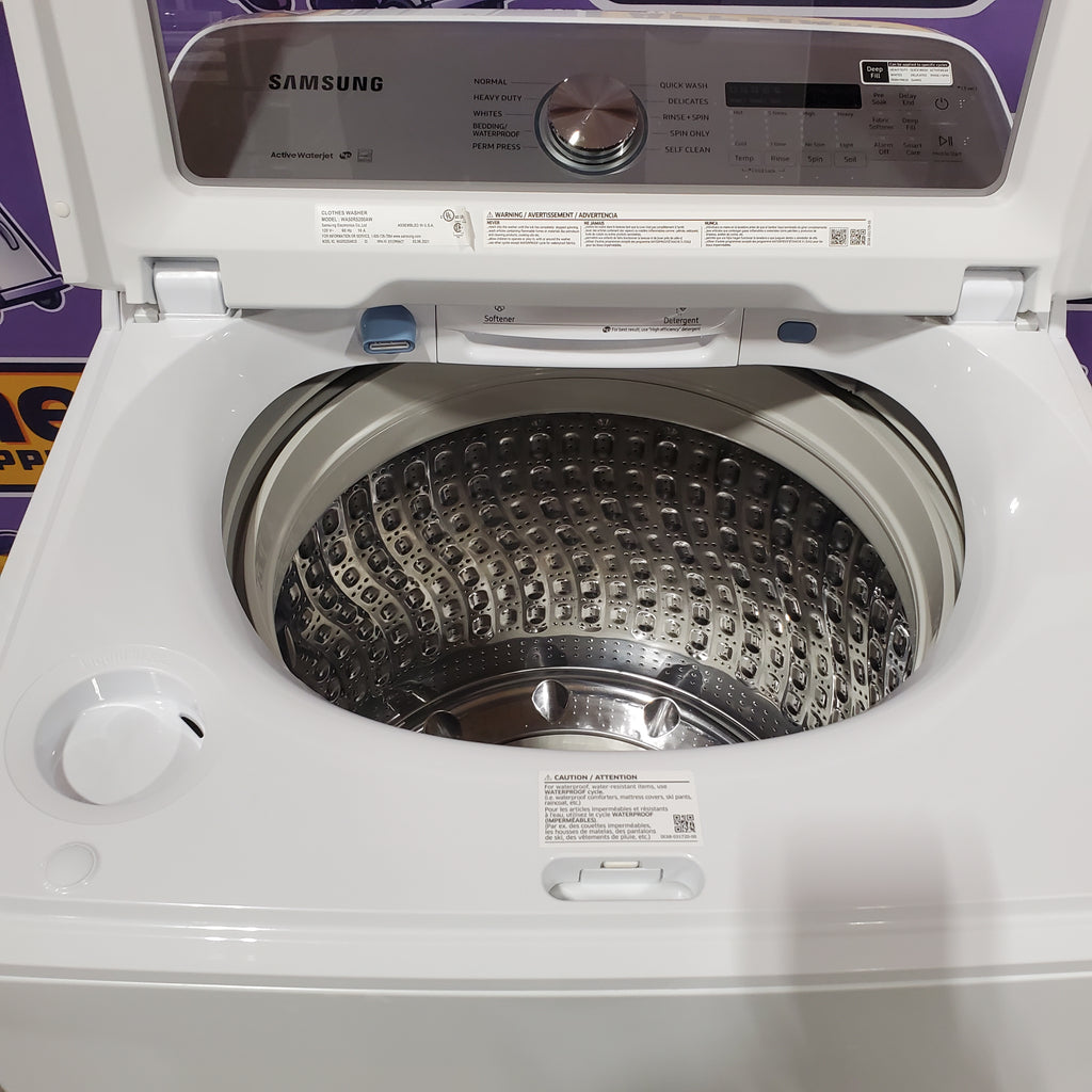 Pictures of Samsung ENERGY STAR 5.0 cu. ft. Top Load Washing Machine with Active Water Jet 1CR04048 - WA50R5200AW - Certified Refurbished - Neu Appliance Outlet - Discount Appliance Outlet in Austin, Tx