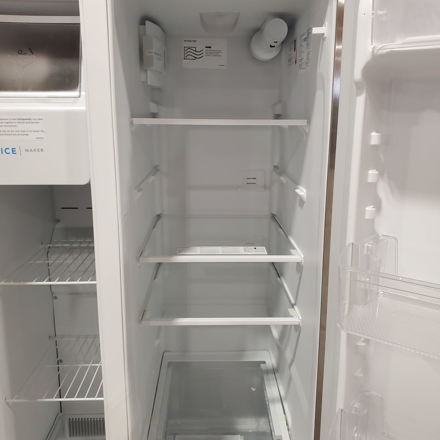 Frigidaire 33" Wide 22.3 cu. ft. ENERGY STAR Side by Side Refrigerator Stainless Steel with Exterior Water and Ice Dispenser 22136SD275 - FRSS2323AS - Scratch & Dent (Moderate)