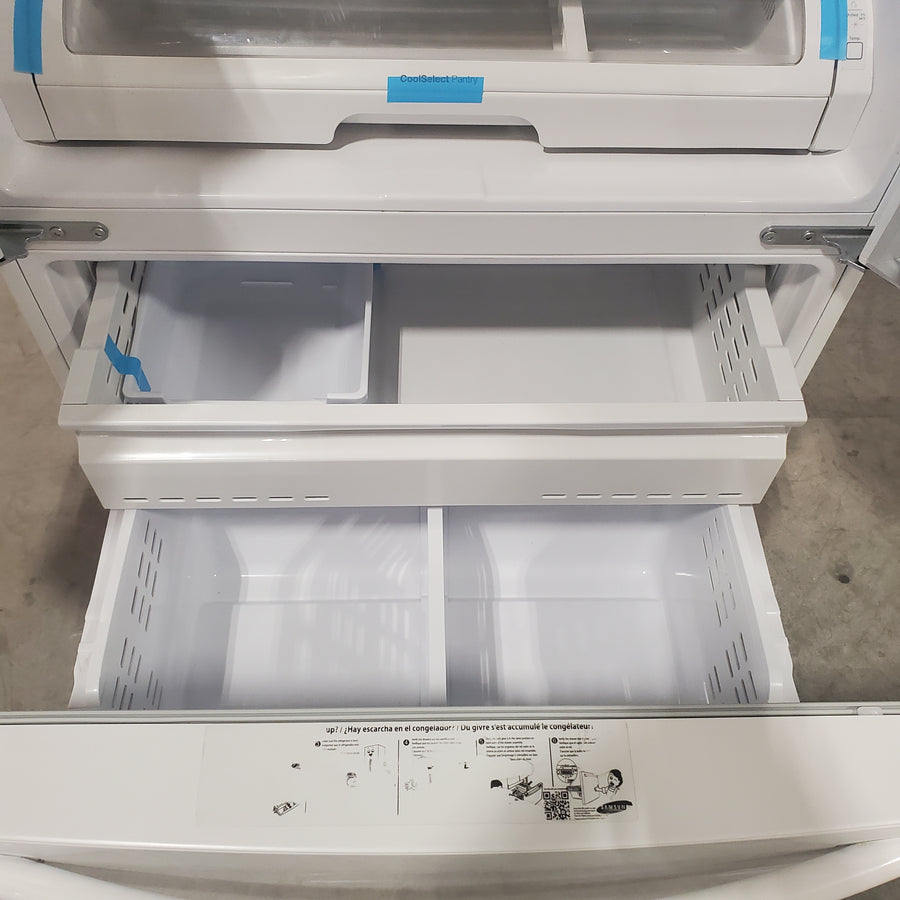 Samsung French Door 25 Cu. Ft. Refrigerator with External Water and Ice Dispenser and Dual Ice Maker RF263TEAEWW - Certified Refurbished