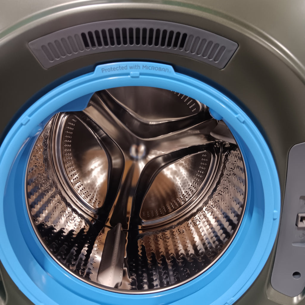 GE Profile™ 5.5 cu. ft. Capacity Smart Front Load ENERGY STAR® Steam Washer PFW955SPWGN - New Box and GE Profile 7.8-cu ft Stackable Vented Gas Dryer with Steam Cycle in Carbon Graphite 16204 - PFD95GSPWDS - Scratch & Dent (Minor)