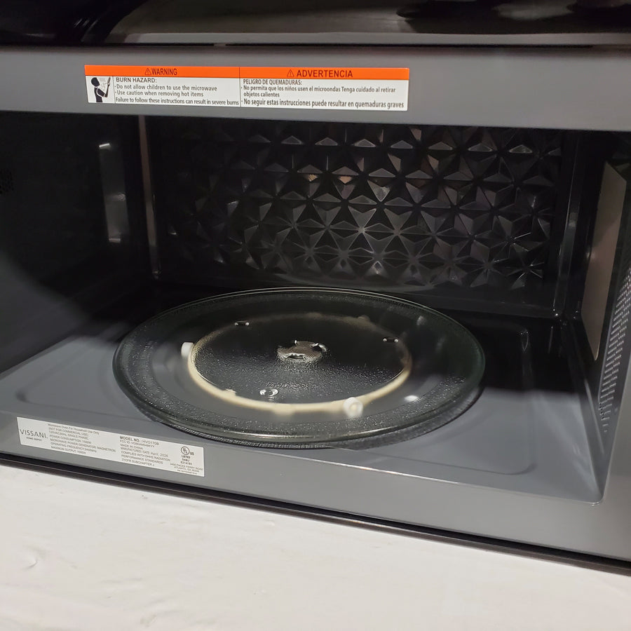 Vissani 1.7 cu. ft. 1000-Watt Over the Range Microwave in Black HVO170B - Open Box