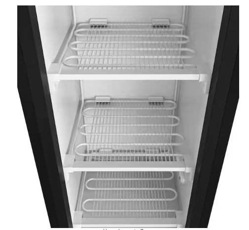 Koolmore 17 in. 6.5 cu. ft. Manual Defrost Slim Commercial Merchandiser Upright Freezer in Black 25139SD820 - KM-MDF-17S - Scratch & Dent (Moderate)