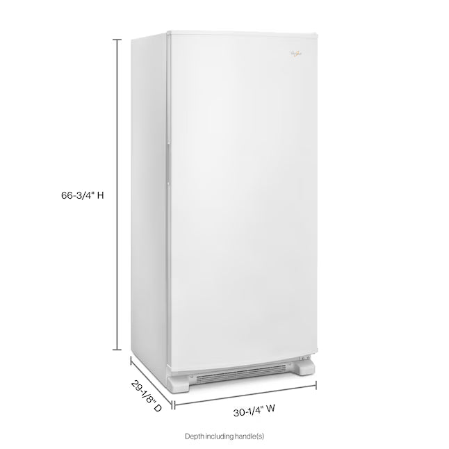 Whirlpool 18 cu. ft. Upright Freezer with LED Lighting and Fast Freeze WZF34X18DW - New in Box