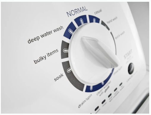 Amana 27 Inch 3.5 cu. ft. Top Load Washer with 9 Wash Cycles, 700 RPM, Automatic Temperature Control, Late Lid Lock and Delicate Cycle NTW4605EW - Certified Refurbished
