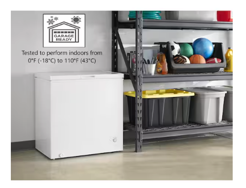 Vissani 7 cu. ft. Manual Defrost Chest Freezer in White Garage Ready 251312SD1036 - MDCF7WH - Open Box