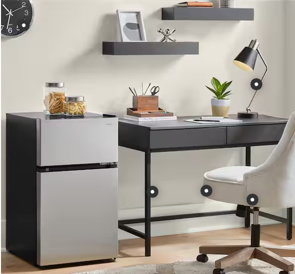 Vissani 3.1 cu. ft. 2-Door Mini Refrigerator in Stainless Steel with Freezer, ENERGY STAR 25SA133 - HVDR31GSE