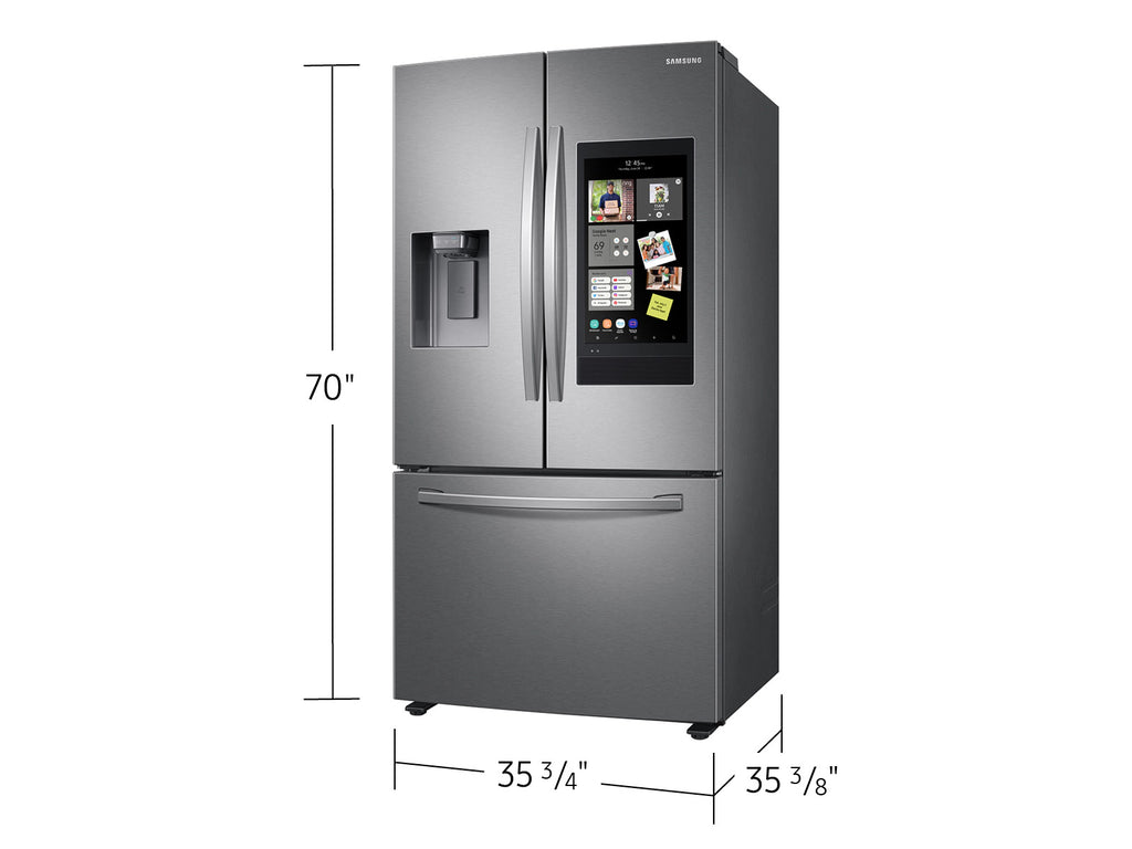 Pictures of Samsung 26.5 cu. ft. Large Capacity 3-Door French Door Refrigerator with Family Hub™ and External Water & Ice Dispenser in Stainless Steel 31132SD83 - RF27T5501SR - Scratch & Dent (Major) - Neu Appliance Outlet - Discount Appliance Outlet in Austin, Tx