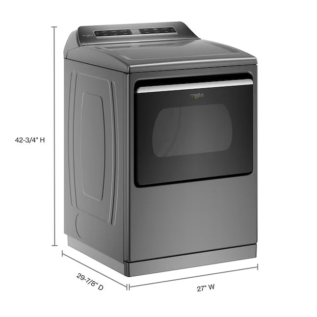 Whirlpool Top Load Electric 7.4 Cu. Ft. Dryer with Advanced Moisture Sensing and Wrinkle Shield Technology WED8127LC - Scratch and Dent (Minor)