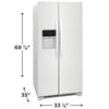 Pictures of Frigidaire 22 Cu. Ft. 33" Standard-Depth Side-by-Side Refrigerator in White 22132SD138 - FRSS2323AW - Scratch & Dent (Minor) - Neu Appliance Outlet - Discount Appliance Outlet in Austin, Tx
