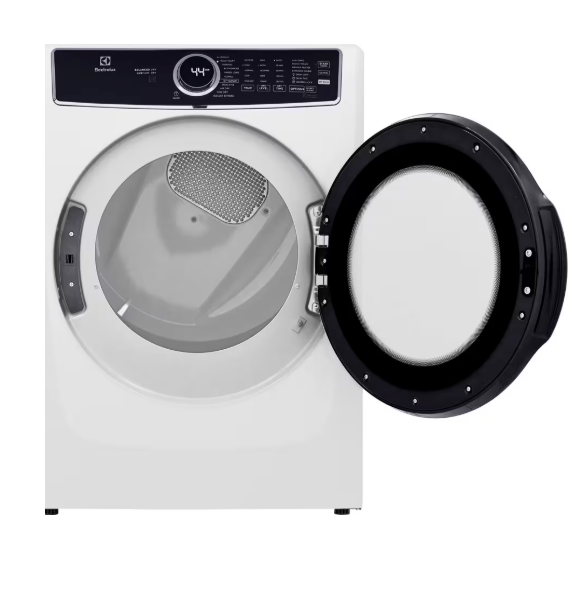 Electrolux 4.5 Cu.Ft. Stackable Front Load Washer with Steam and SmartBoost Wash System ELFW7637AW  - Open Box and Electrolux 8.0 Cu. Ft. Front Load Perfect Steam™ Gas Dryer with LuxCare® Dry and Instant Refresh 16270 - ELFG7626BW - Scratch & Dent (Minor)