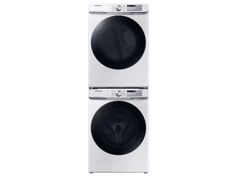 Pictures of Samsung 4.5 cu. ft. Large Capacity Smart Front Load Washer with Super Speed Wash in White WF45B6300AW - New in Box and Samsung 7.5 cu. ft. Smart Electric Dryer with Steam Sanitize+ in White DVE45B6300W - New in Box - Neu Appliance Outlet - Discount Appliance Outlet in Austin, Tx