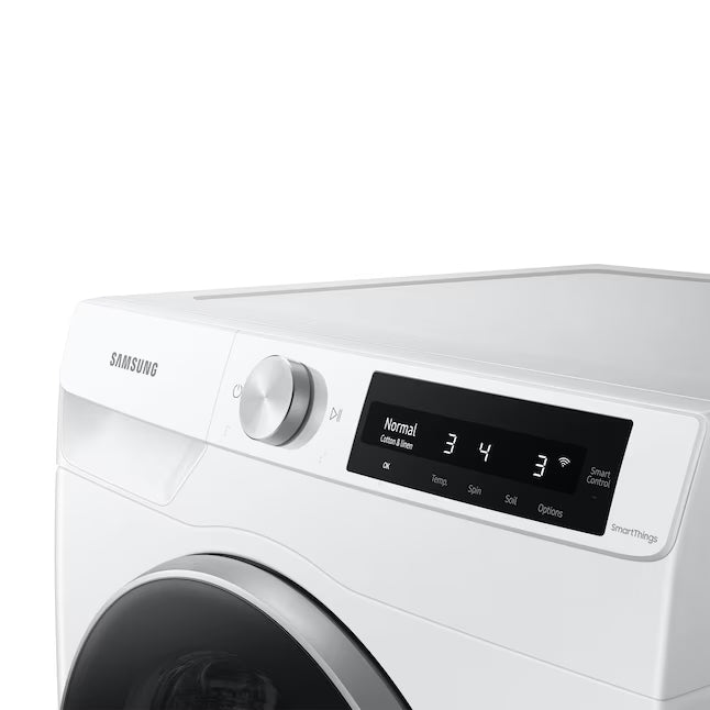 Samsung 24 in. 2.5 cu. ft. Compact Front Load Washer in White with AI Smart Dial and Super Speed Wash 251313SD1072 - WW25B6900AW - Scratch & Dent (Major)