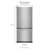 Pictures of KitchenAid 18.7 cu. ft. Bottom Freezer Refrigerator in Stainless Steel 31133SD136 - KRBL109ESS - Scratch & Dent (Moderate) - Neu Appliance Outlet - Discount Appliance Outlet in Austin, Tx