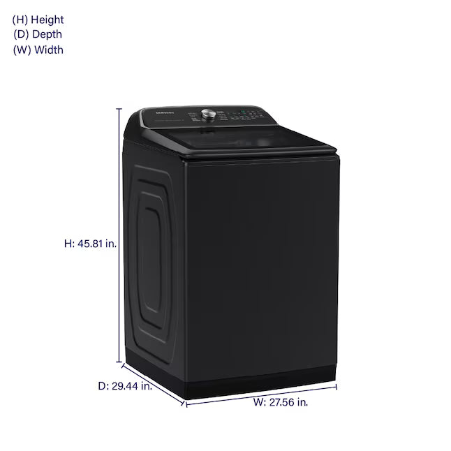 Samsung 5.5 cu.ft. Extra-Large Capacity Smart Top Load Washer with Super Speed Wash in Brushed Black WA55CG7100AV - Scratch & Dent (Moderate) and