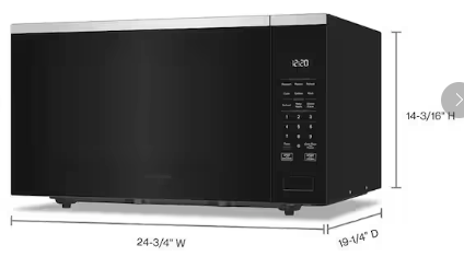 Whirlpool 24.75 in. 2.2 cu. ft. Sensor Cooking Microwave in Fingerprint Resistant Stainless Steel WMCS7024RZ - Scratch & Dent (Minor)