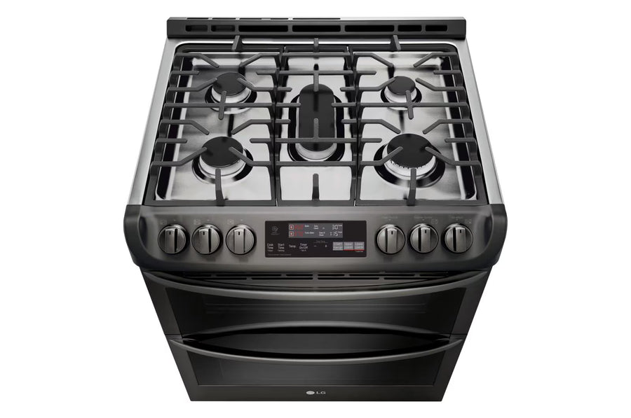 LG 6.9 cu. ft. Smart wi-fi Enabled Gas Double Oven Slide-In Range with ProBake Convection® and EasyClean® LTG4715BD - Scratch & Dent (Minor)