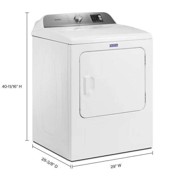Maytag Top Load 4.8 cu ft Washer with Deep Fill and Slow-Close Glass Lid MVW6200KW - Scratch & Dent (Minor) and Maytag 7.0 cu ft Electric Dryer with Moisture Sensing and Quick Dry Cycle 16190 - MED6200KW - Scratch & Dent (Moderate)