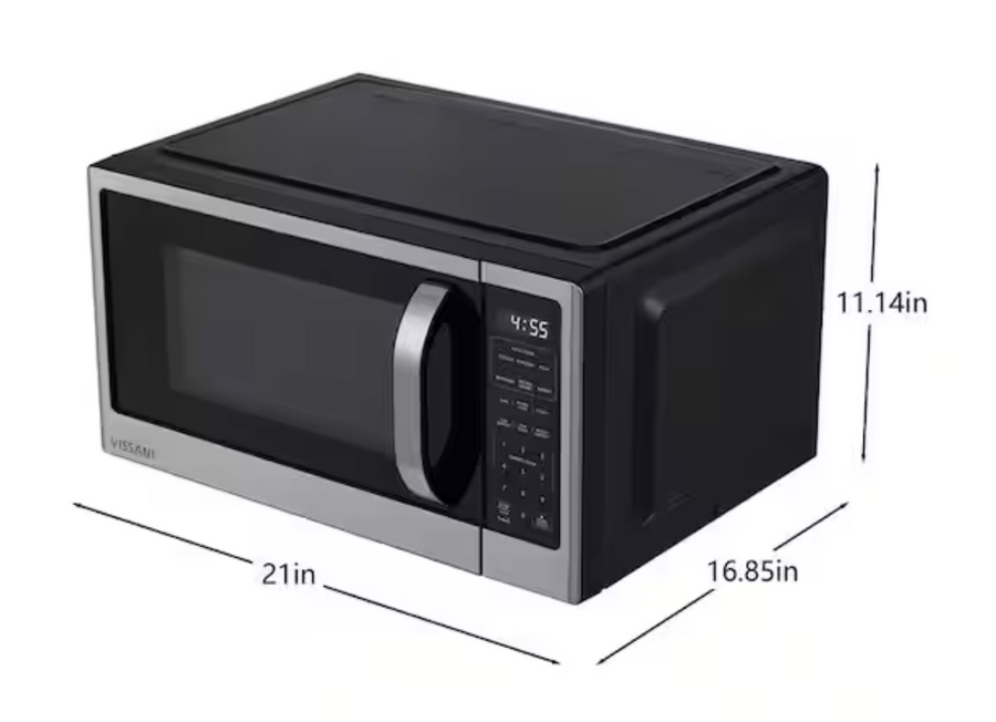 Vissani 1.1 cu. ft. Countertop Microwave in Fingerprint Resistant Stainless Steel VSCMWE11S2W-10 - Open Box